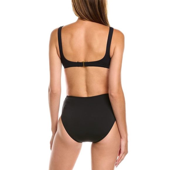 Vince Camuto Serengeti Shades Logo Ring Cutout Scoop One-Piece Black 8 - Picture 2 of 2